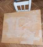 Vintage Ikea Svala  drewniany biały stolik i krzesełko dla dzieci