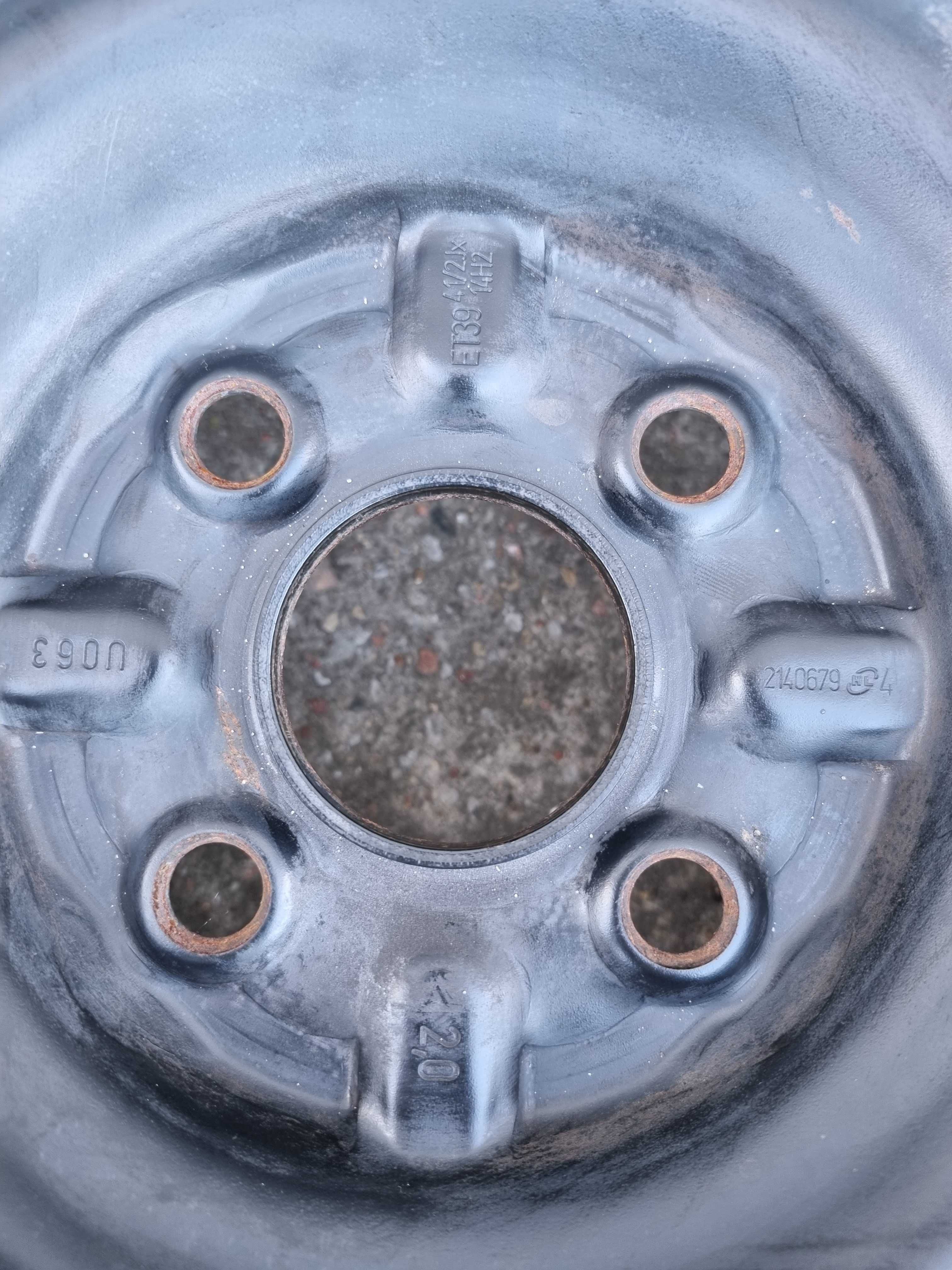 FELGA STALOWA 4x100 R14" 4,5Jx 14 ET39 TOYOTA Aygo CITROEN C1 SZT F134