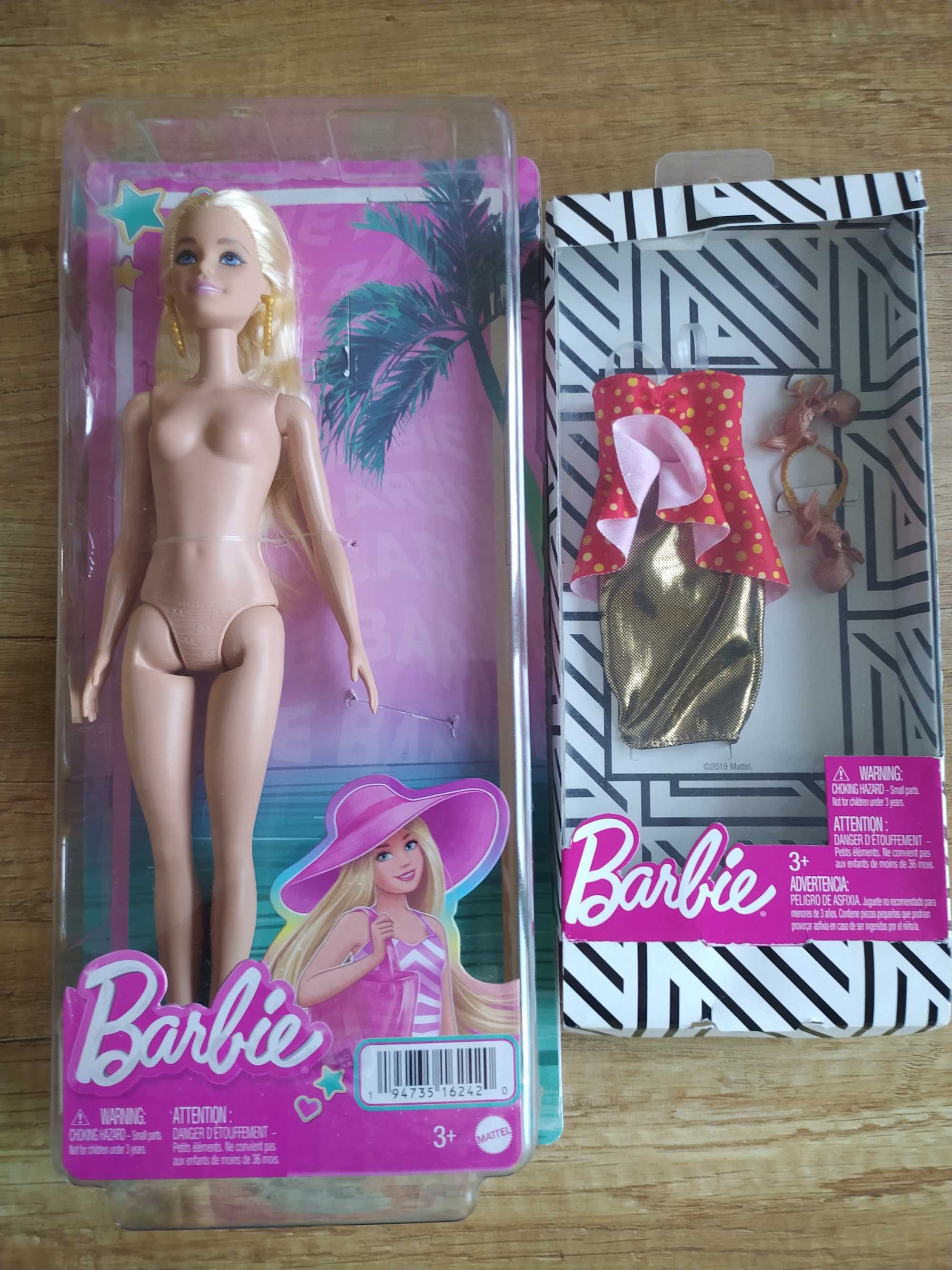 Lalka Barbie nowa + ubranka + buciki
