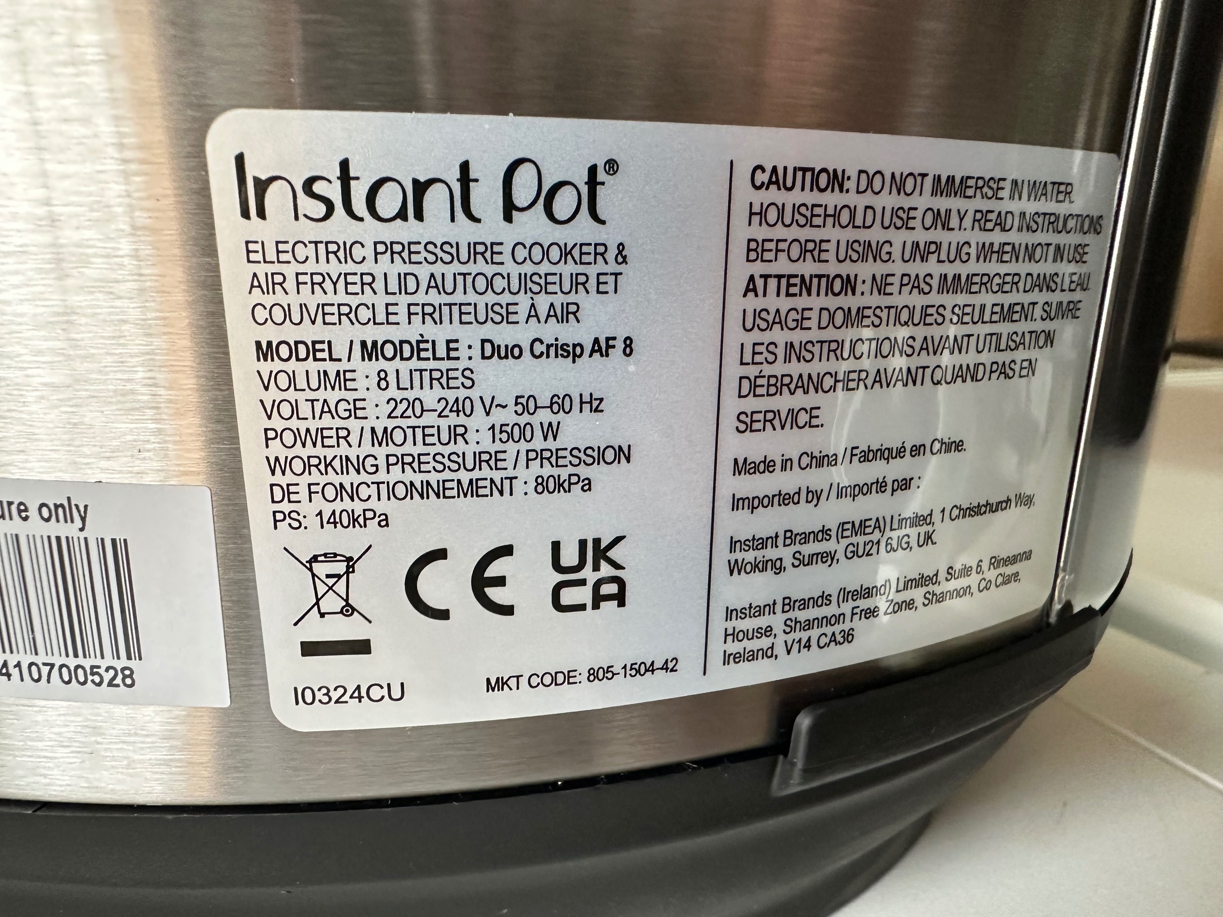 Мультиварка Instant Pot Duo Crisp AF8 Нова! Якість!