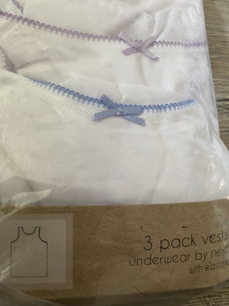 Next 3-pack podkoszule koszulki dziewczece r. 9-10 lat NOWE
