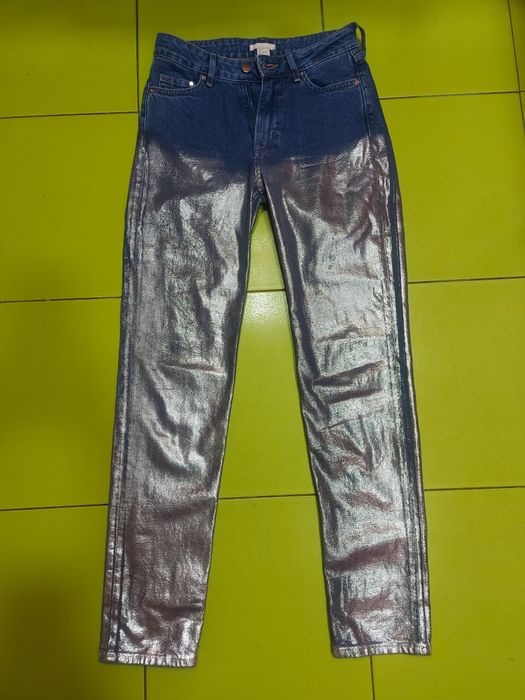 Джинсы метализированные Н&М XXS