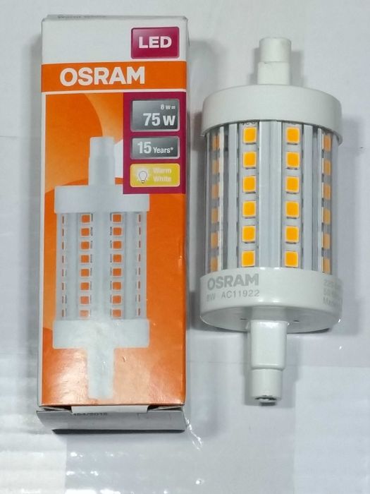 Żarówka żarnik OSRAM LED 8W = 75W do halogen lampa naświetlacz R7s 78