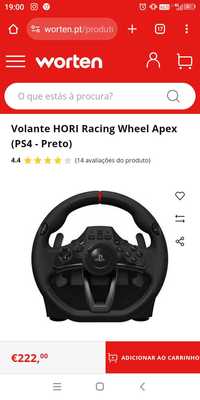 Volante PS4 y PC Hori racing wheel apex