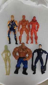 Lote bonecos Quarteto Fantástico - Marvel