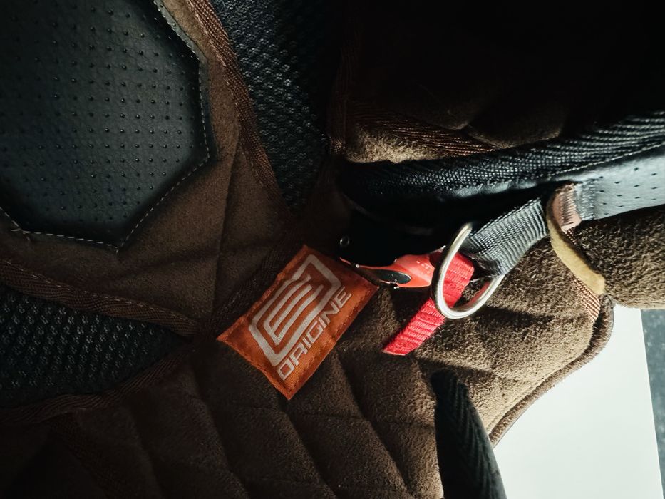 Capacete mota aberto ORIGINE preto + óculos removíveis