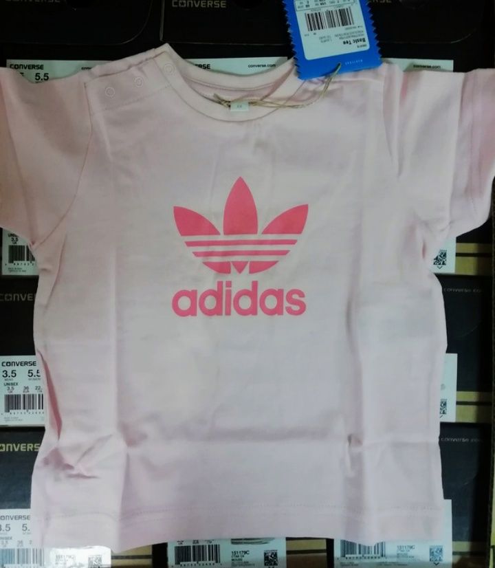 Koszulka dziecięca Adidas różowa rozmiar 80.