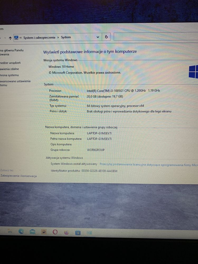 Laptop Lenovo IdeaPad 3 15IIL05 15,6" Intel Core i3 20GB/256GB