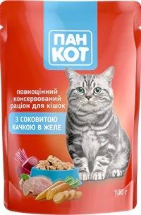 Корм пан кот паучі/паучи для котов , рідкий/жидкий корм