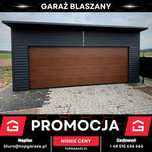 Garaż blaszany z bramą segmentową  6x5m nowoczesny solidny garaż 6x6