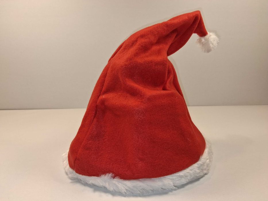 N221 Świąteczna Czapka Mikołaja Grająca Muzyczna Czerwona