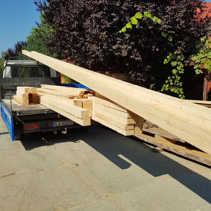 Więźba dachowa, tarcica, drewno konstrukcyjne