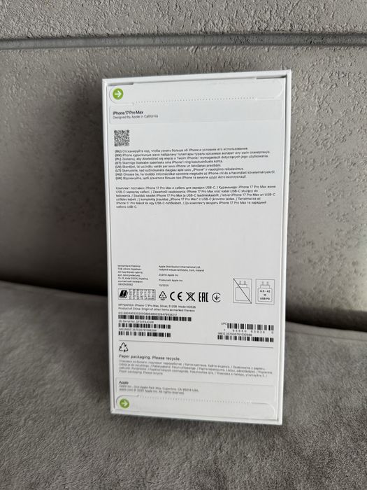 Apple Iphone 17 Pro Max 512 Gb Silver  Nowy PL