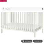 BERÇO BEBÉ BRANCO 60X120 c/ colchão de espuma