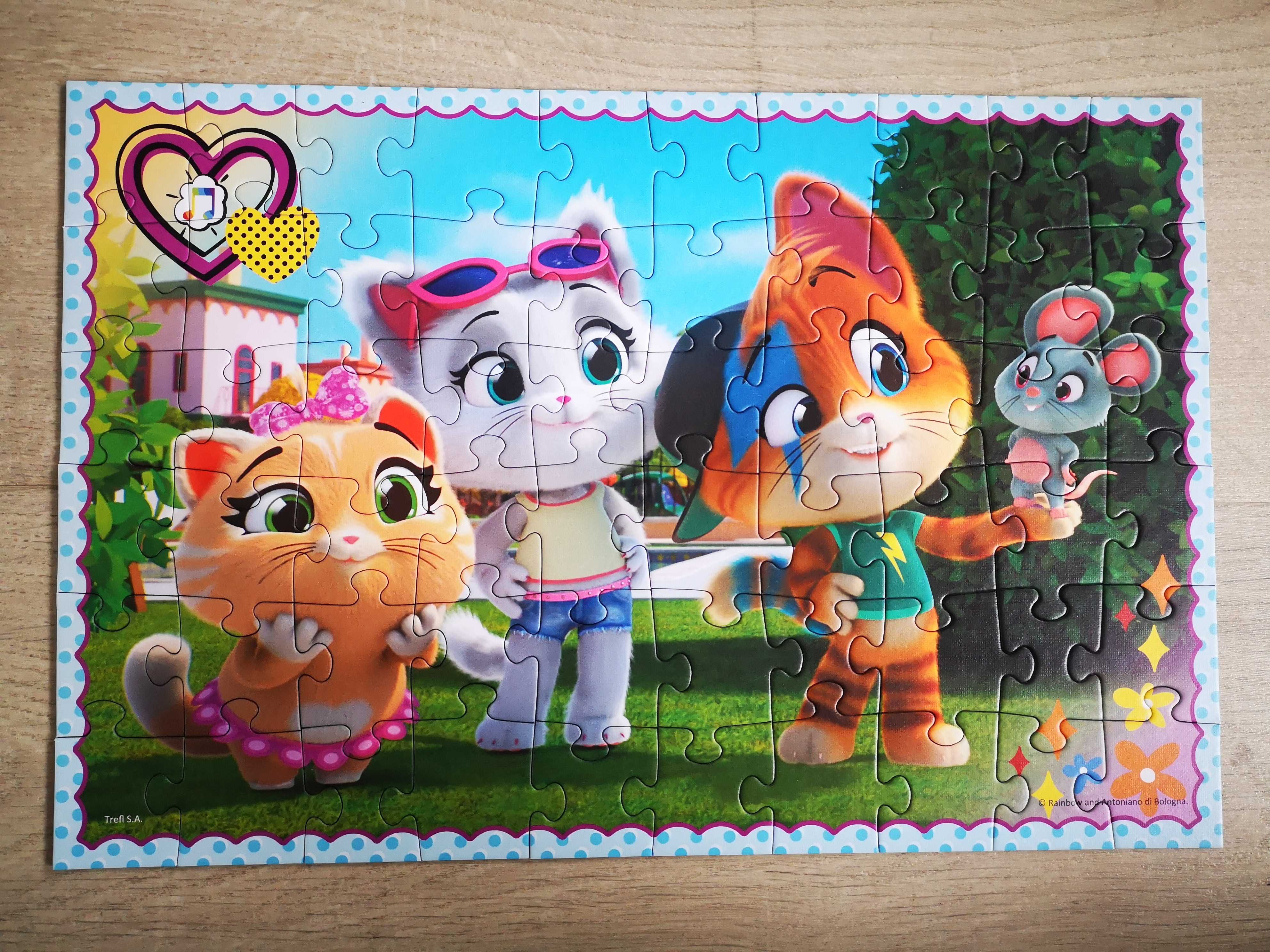 Puzzle 44 Cats Koty Trefl 60 elementów 4+ NOWE