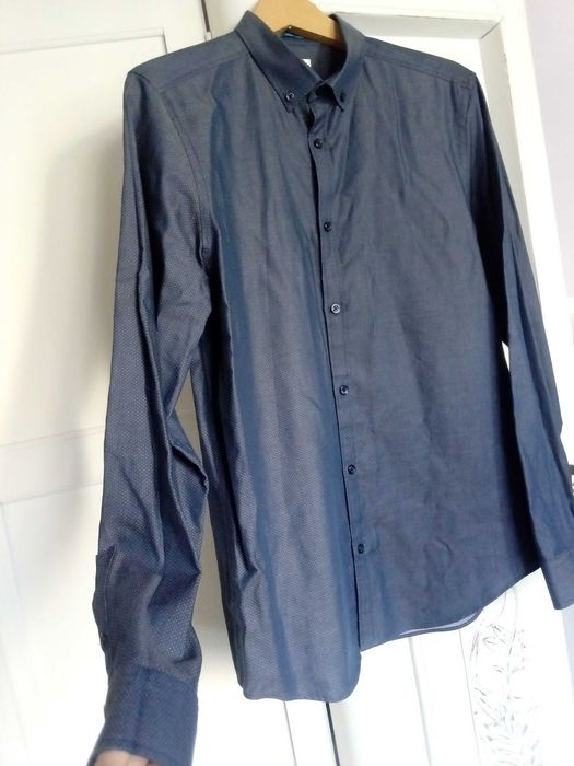 John Lewis bawełniana koszula męska M 48 długi rękaw oryginalna
