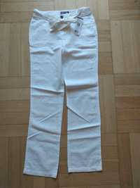 nowe Cache Cache 36 S 55% len lniane białe spodnie