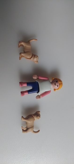 Playmobil figurki zestaw pieski i dziewczynka lego