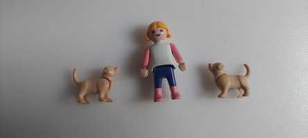 Playmobil figurki zestaw pieski i dziewczynka lego