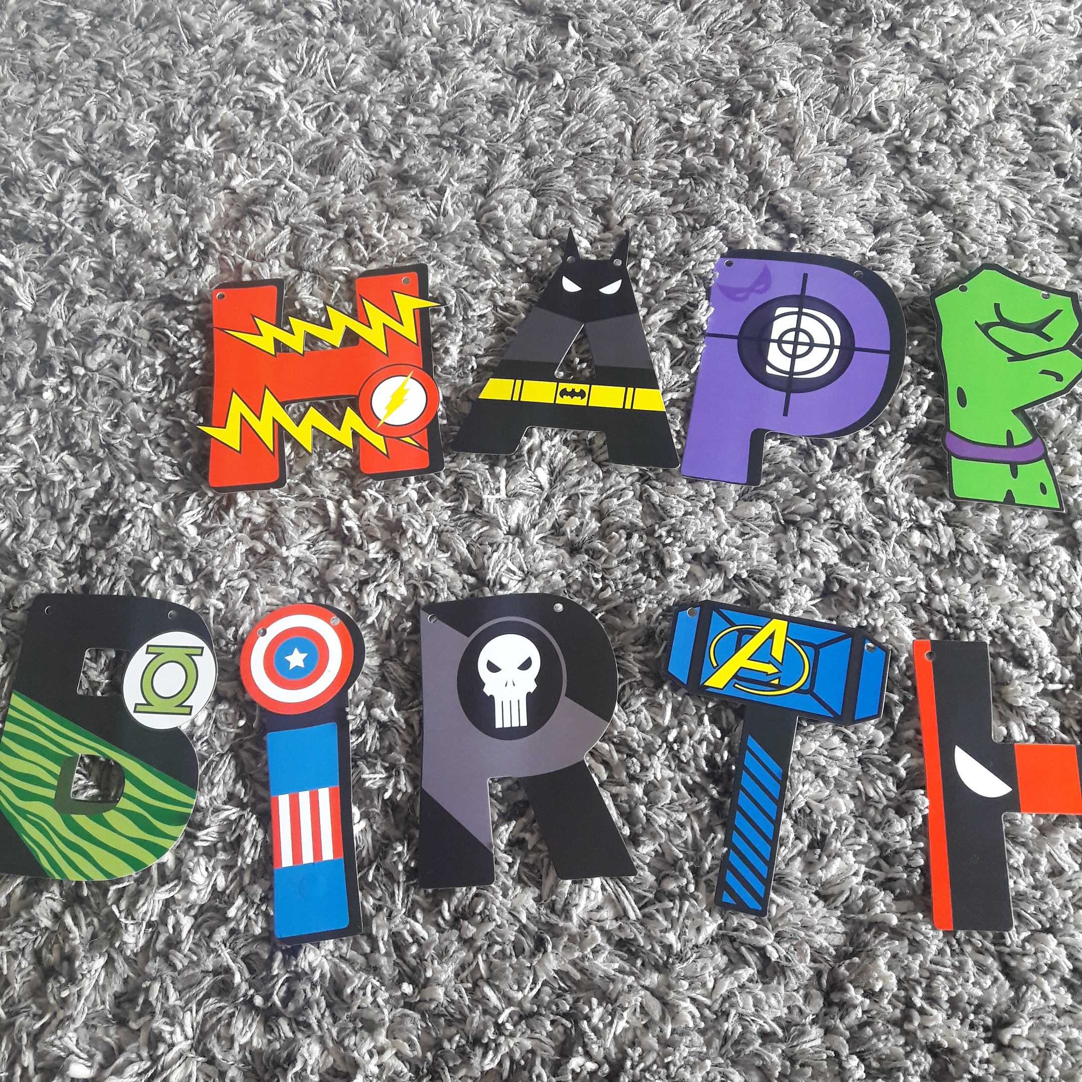 girlanda avengers,spiderman,batman,kapitan ameryka,hulk
