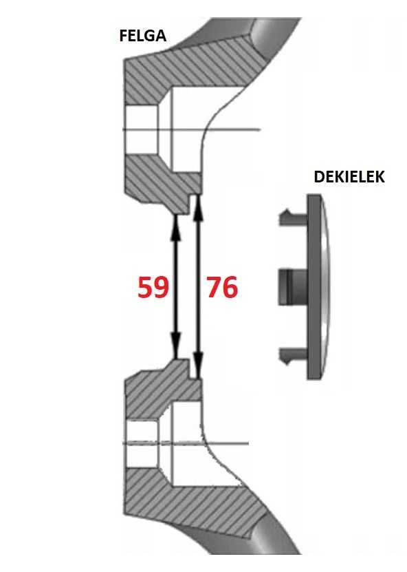 Dekielki do felg PORSCHE 76mm (4szt.) czarne, srebrne, grafitowe