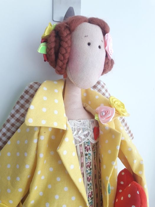 Hahdmade prezent Aniołek stróż z sercem tilda 50 cm