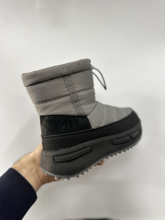 Дутіки зимові для хлопчика на овчині 32-37, сірі дутики угги черевики