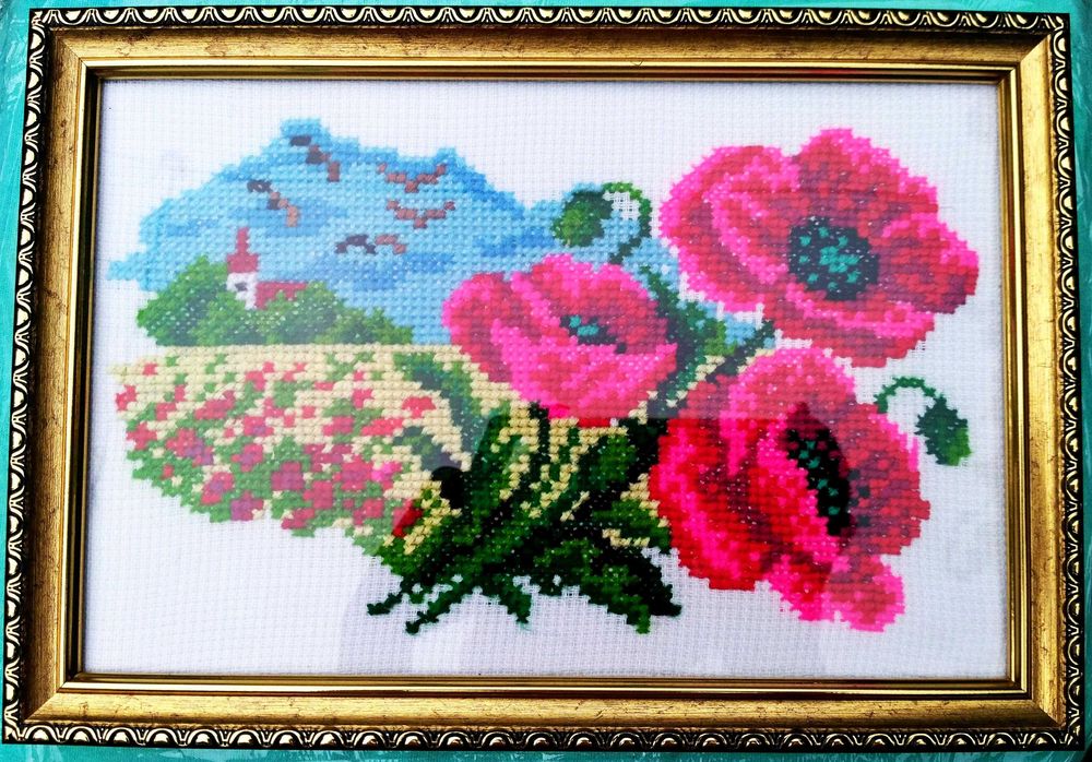 Картина хрестиком "Україна"