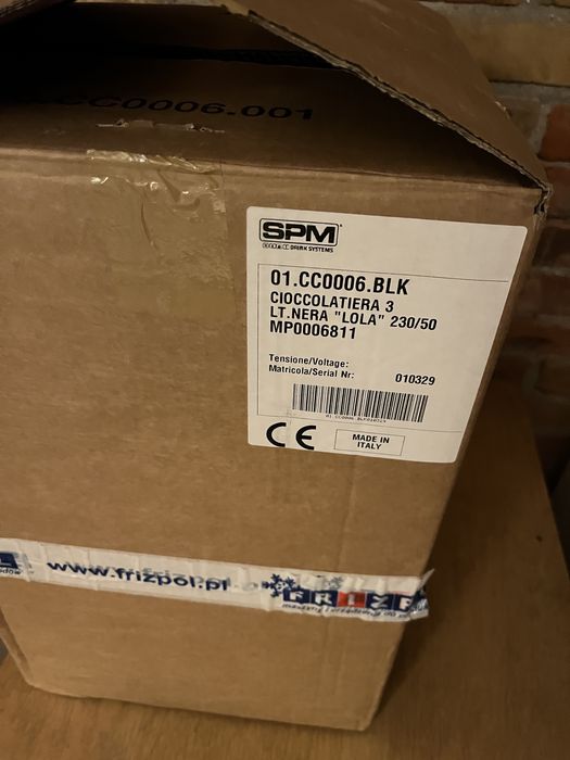 Czekoladziarka SPM wloska. Lola 3.