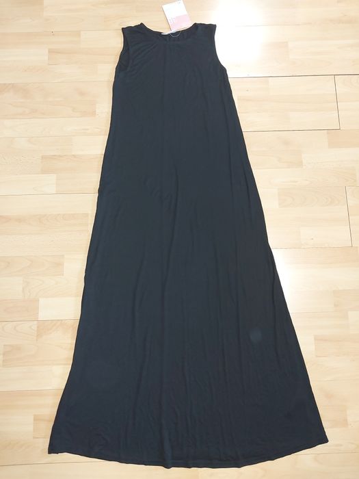 Nowa sukienka maxi lato r 36 38 S M czarna wiskoza  wygodna