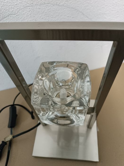 Candeeiro inox e vidro