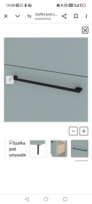 Remix sensea uchwyt meblowy czarny 3 szt rozstaw 320 mm, 1 szt 192mm