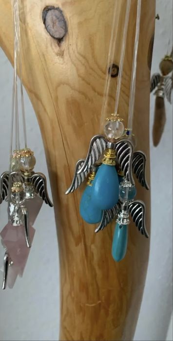 Ангел-Оберіг із Бірюзи та Гірського Кришталю