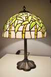 Lampa witrażowa bambus, wzór tiffany, lampka nocna