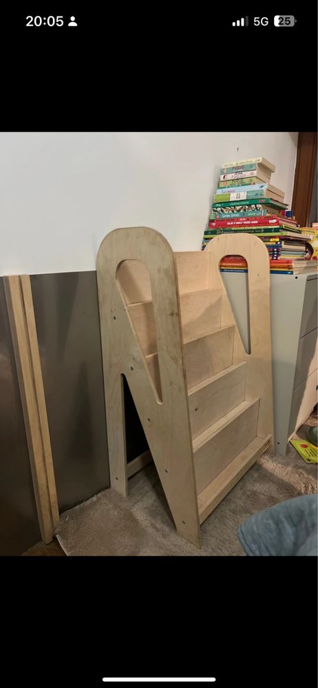 Biblioteczka SLIM S - Półka na książki baby wood
