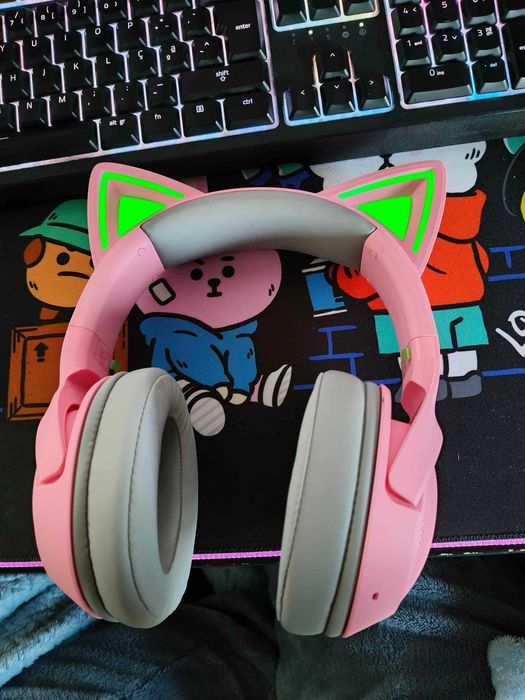 Auscultadores Gaming Bluetooth Razer Kraken Kitty V2 - Quartz