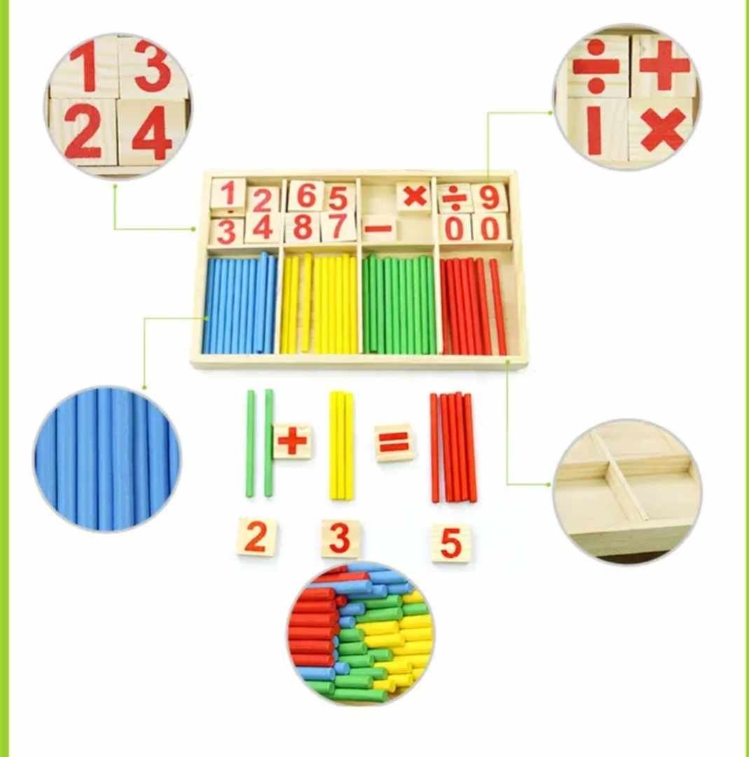 Zestaw drewniany do matematyki