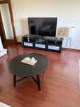 Conjunto de Sala – Mesa de Centro Redonda + Móvel de TV Preto