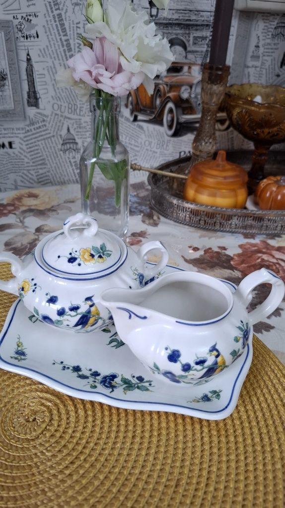 Villeroy&Boch Phoenix Blau Виллерой феникс. Набор посуды для завтрака.