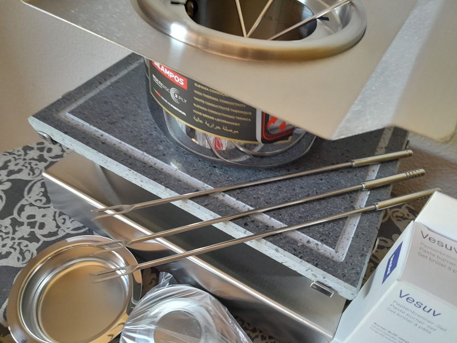 Fondu + pedra grill como nova