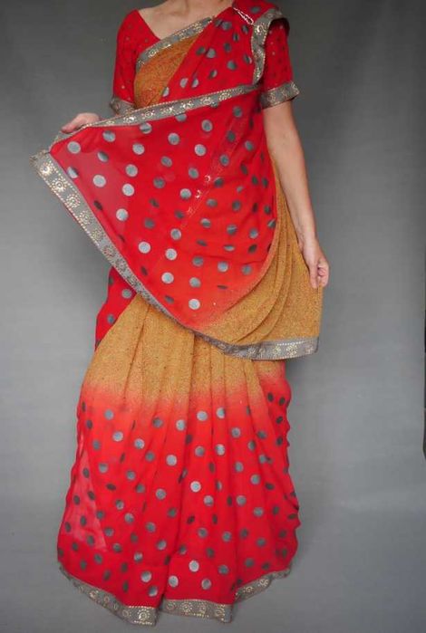 Сари индийское с чоли подарок