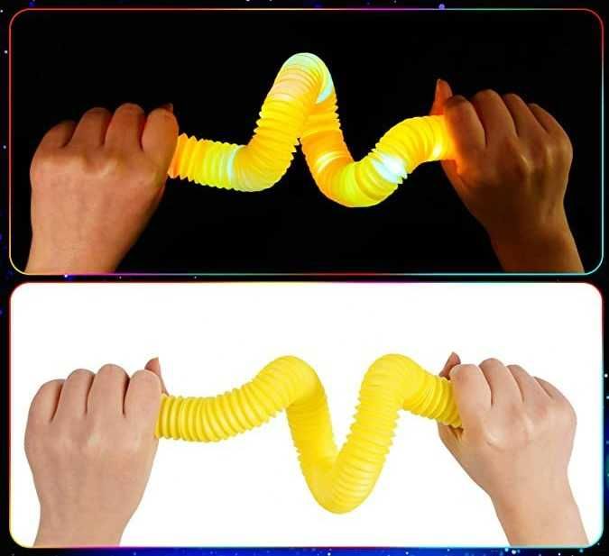 Rurki Sensoryczne Pop Tube Świecące Led 3 sztuki w zestawie