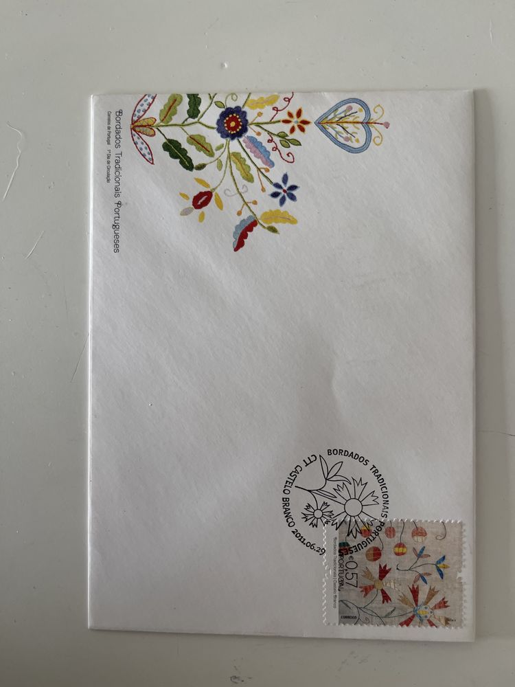 Envelope coleção bordados tradicionais portugueses