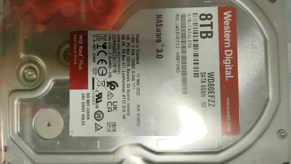 Nowy Dysk WD Red Plus 8TB  WD80EFZZ NAS