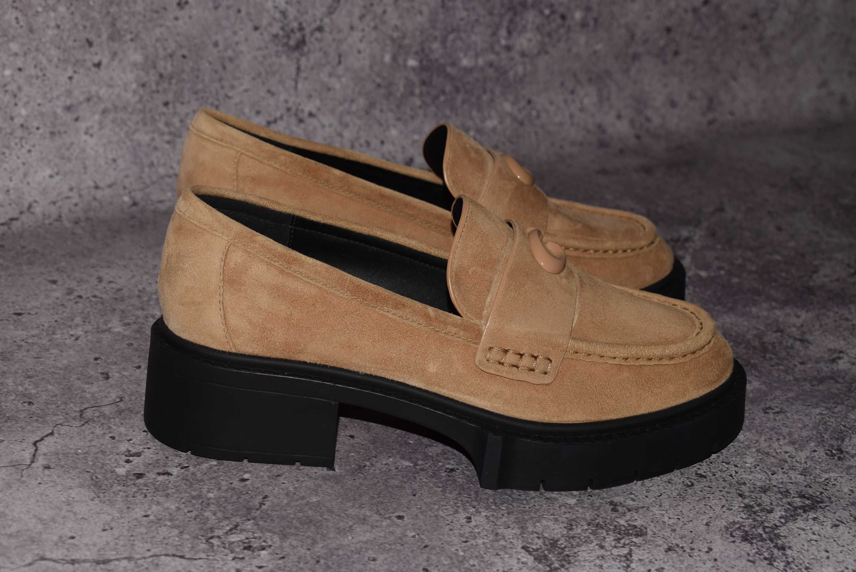 Coach Leah Loafer (оригінал, Жіночі Преміальні Туфлі Лофери Коач Замш