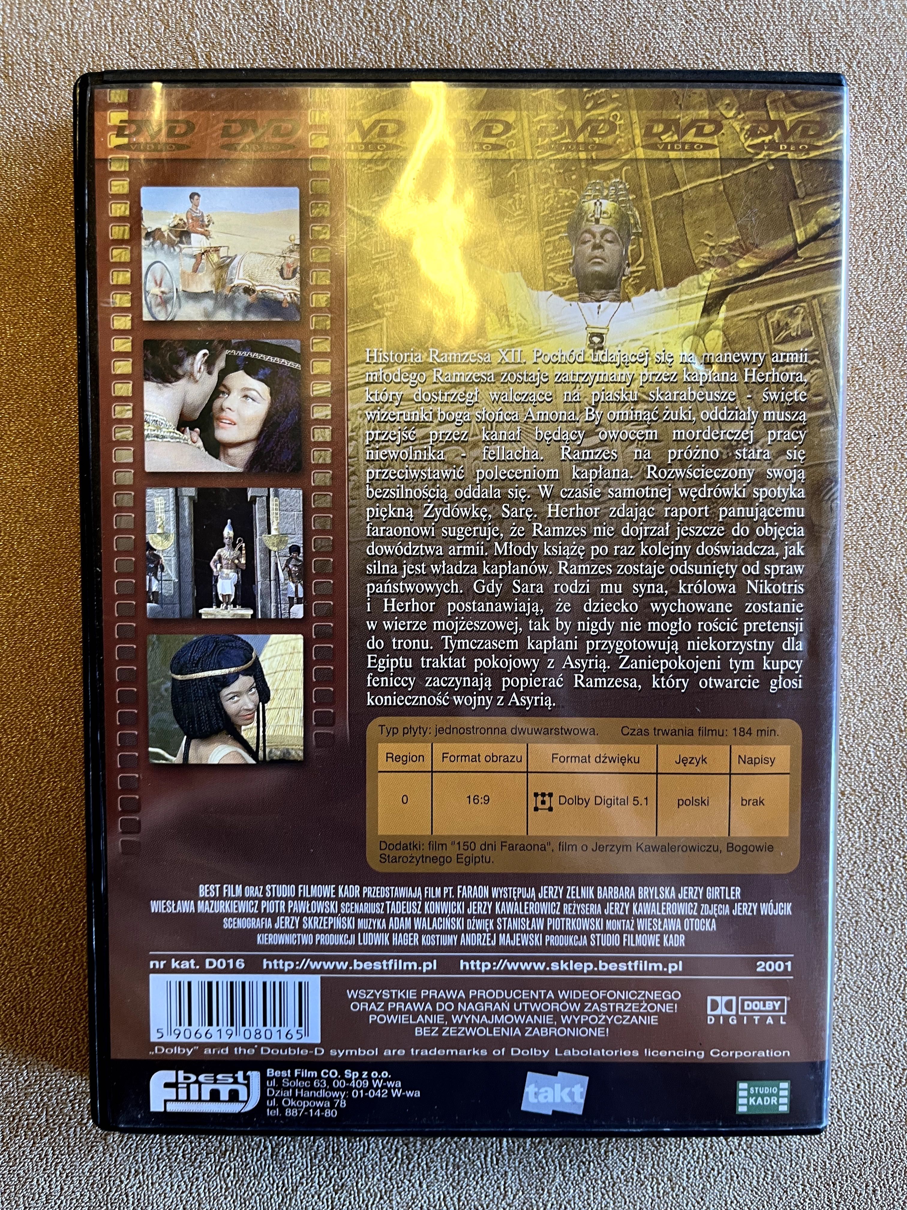 Film Faraon Jerzego Kawalerowicza DVD, Brylska, Zelnik