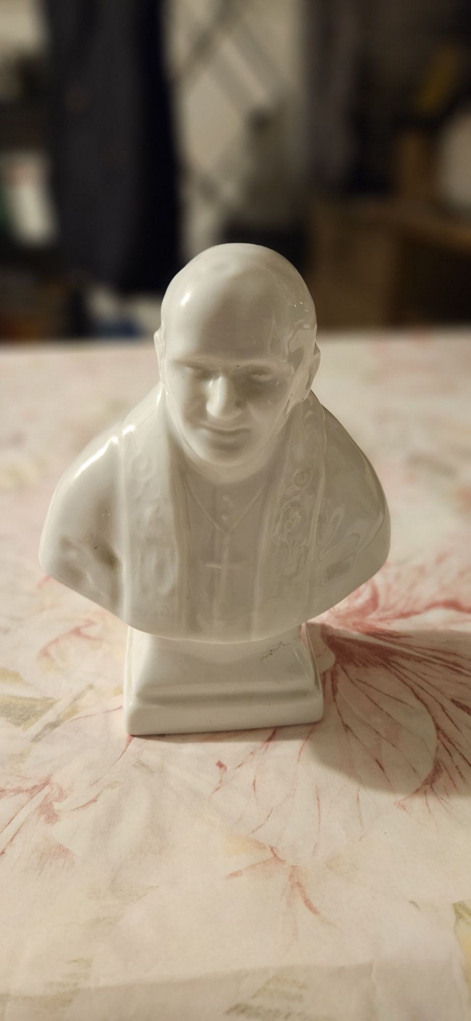 Porcelanowa patera z Papieżem+popiersie Papieskie