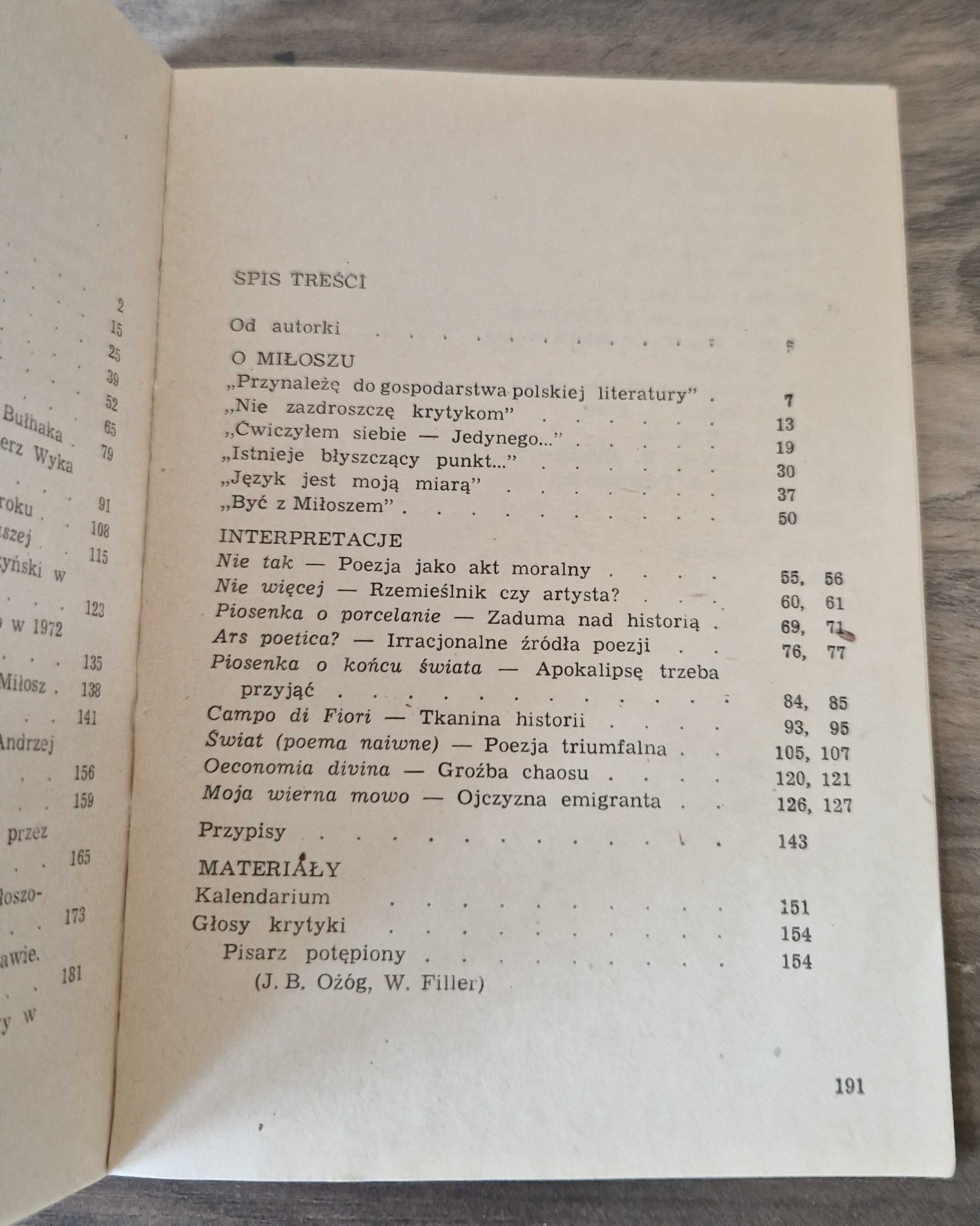 Poezje Czesława Miłosza B. Chrząstowska Biblioteka Analiz Literackich