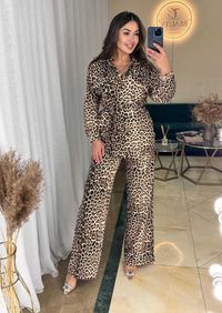 В наличии! Стильный женский леопардовый костюм + Подарок