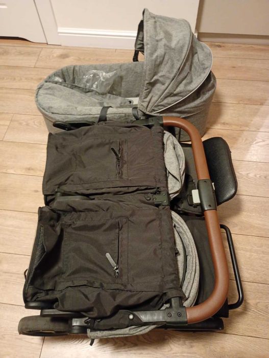 Wózek Dwuosobowy dziecięcy X-lander 2W1 X-double gray + gondola